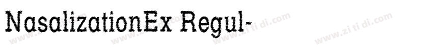 NasalizationEx Regul字体转换